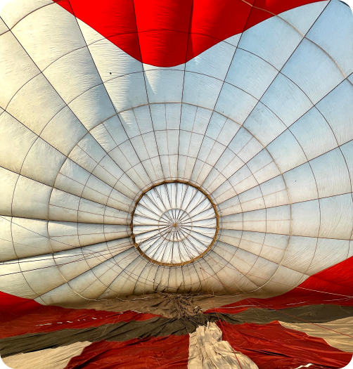 Oro balionas iš vidaus