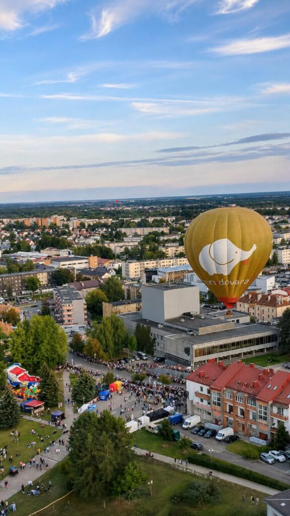 Skrydis oro balionu Panevėžyje