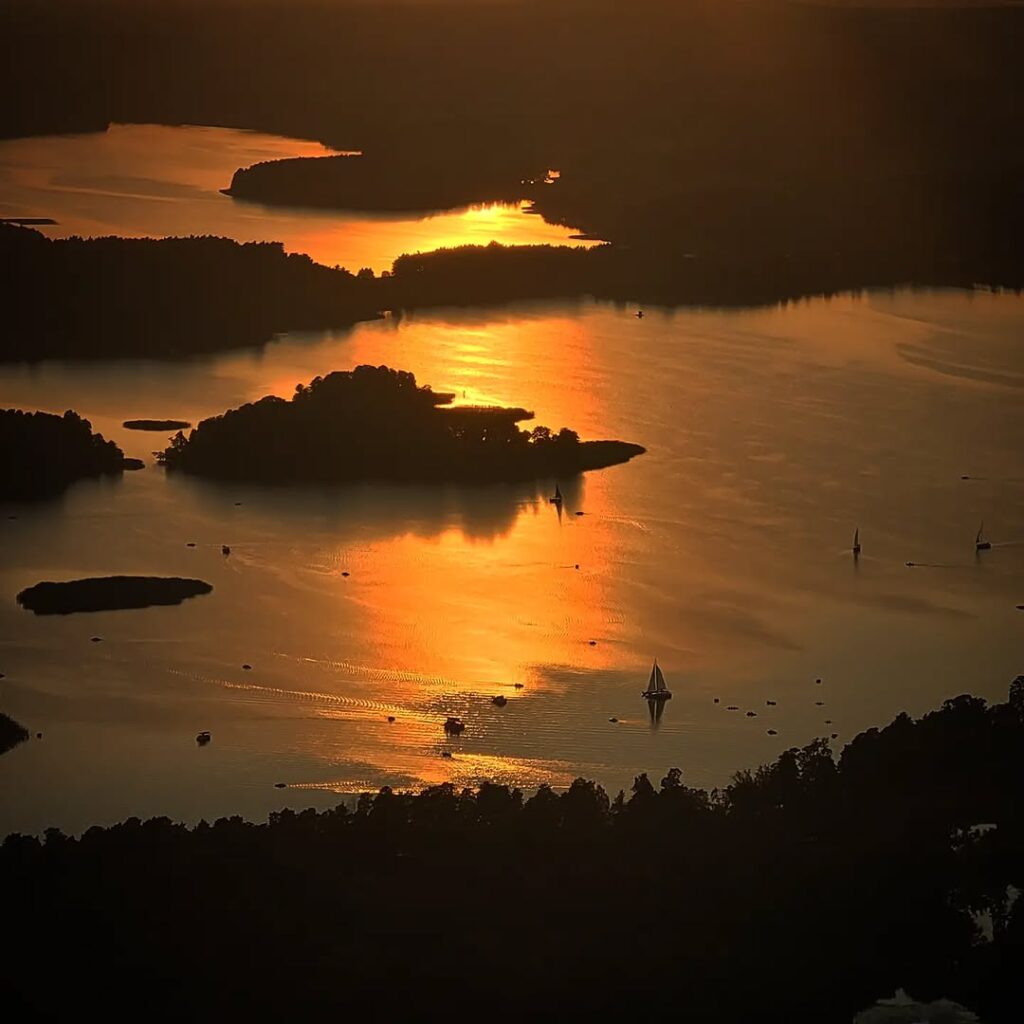 Hot air balloon flight in Trakai